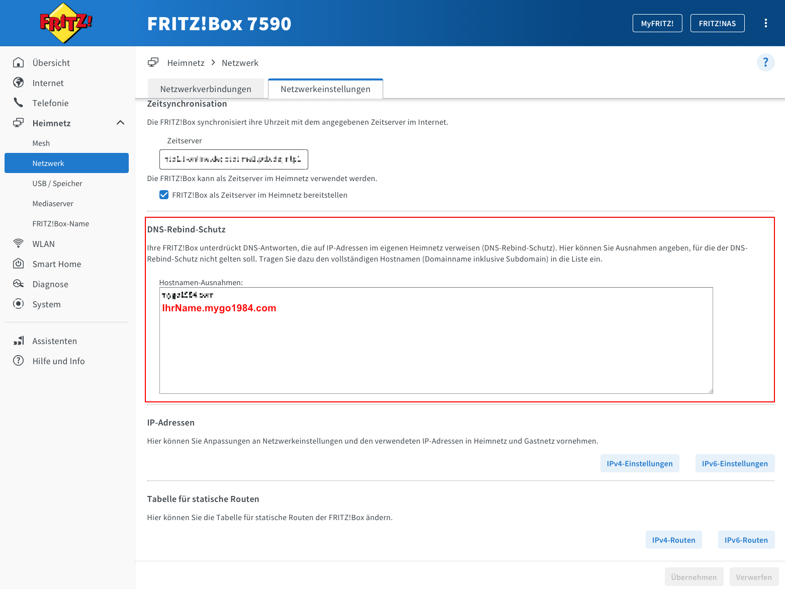 DNS, Portweiterleitung, Port Forwarding, Fritz!Box, Fritzbox, mygo1984, DDNS